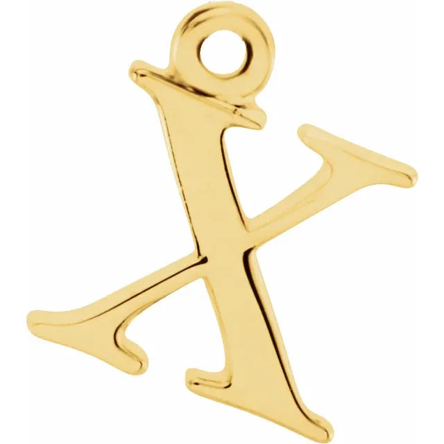 14K Lowercase Initial Dangle