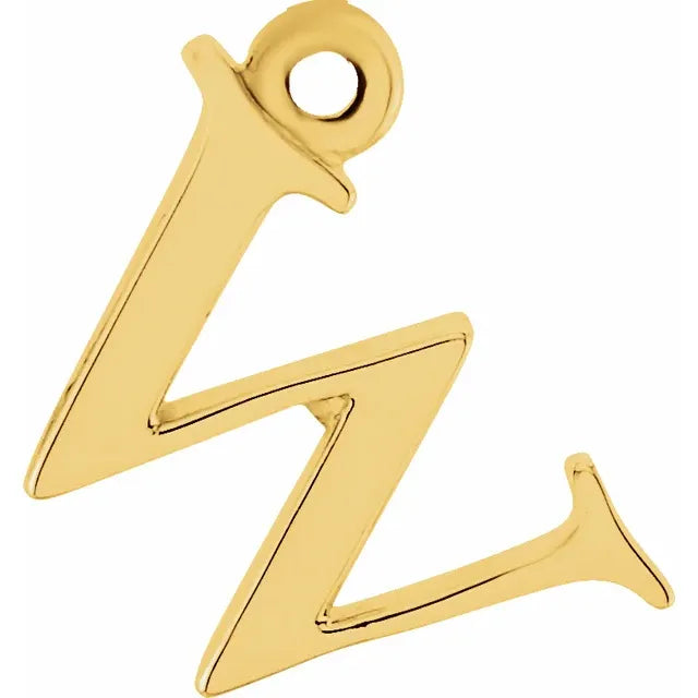 14K Lowercase Initial Dangle