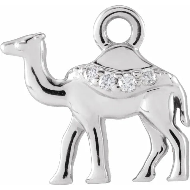 Natural Diamond Camel Dangle