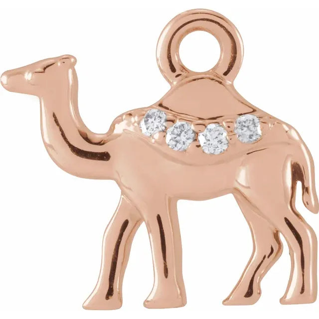 Natural Diamond Camel Dangle