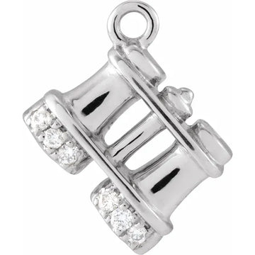 Natural Diamond Binoculars Dangle