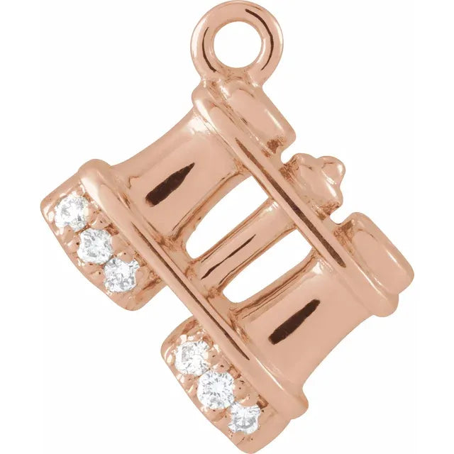 Natural Diamond Binoculars Dangle