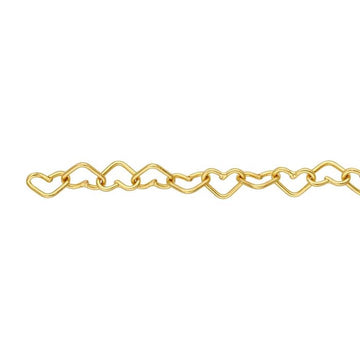 Yellow Gold-Filled 3.2mm Heart Link Cable Chain