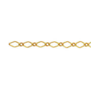 Yellow Gold-Filled 2.4mm Marquise Long & Short Chain