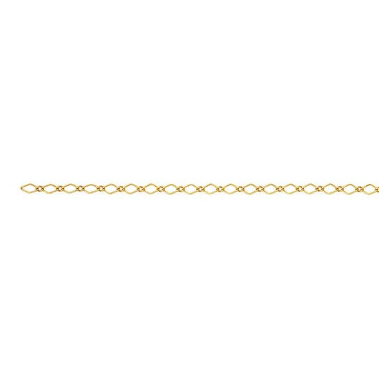 Yellow Gold-Filled 2.4mm Marquise Long & Short Chain