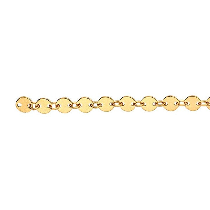 Yellow Gold-Filled 4.1mm Flat Circle Link Chain