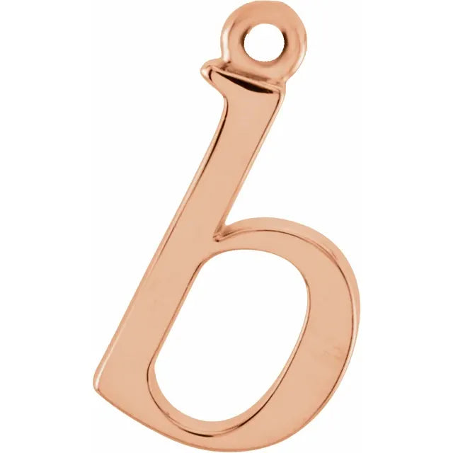 14K Lowercase Initial Dangle