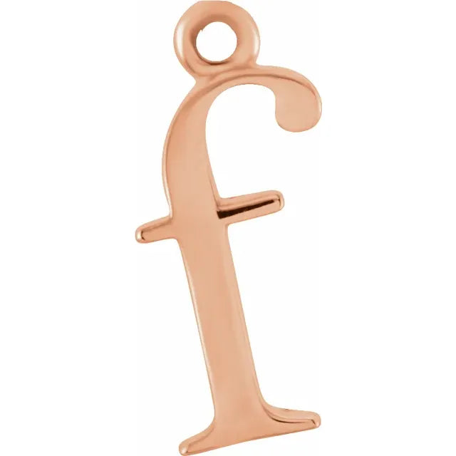 14K Lowercase Initial Dangle
