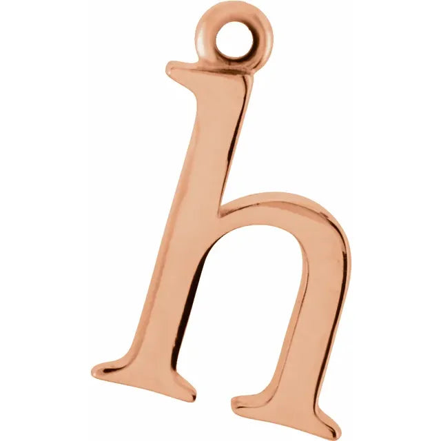 14K Lowercase Initial Dangle