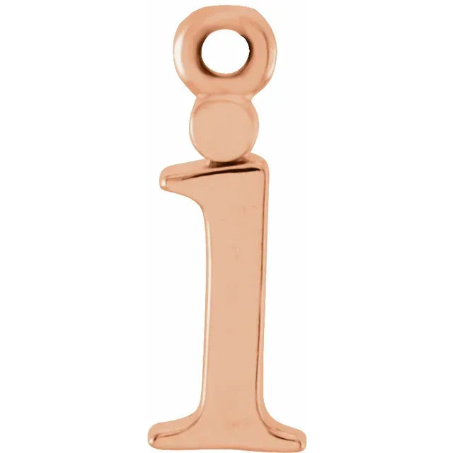 14K Lowercase Initial Dangle