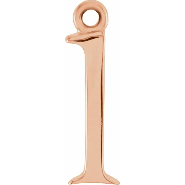 14K Lowercase Initial Dangle