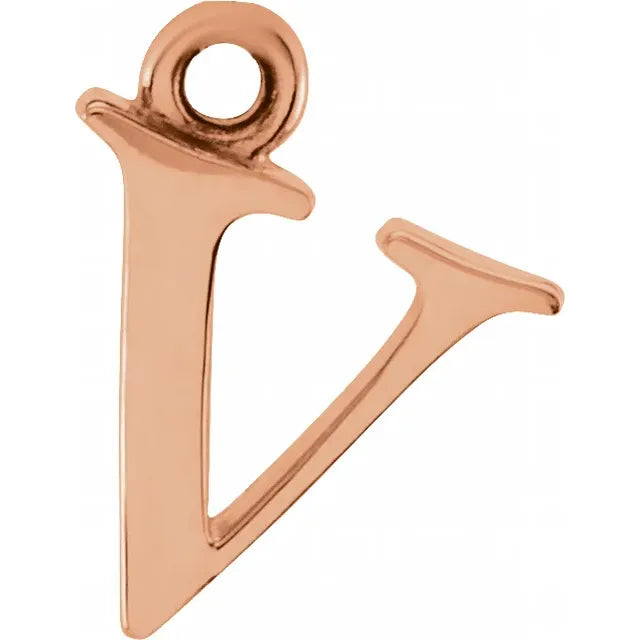 14K Lowercase Initial Dangle