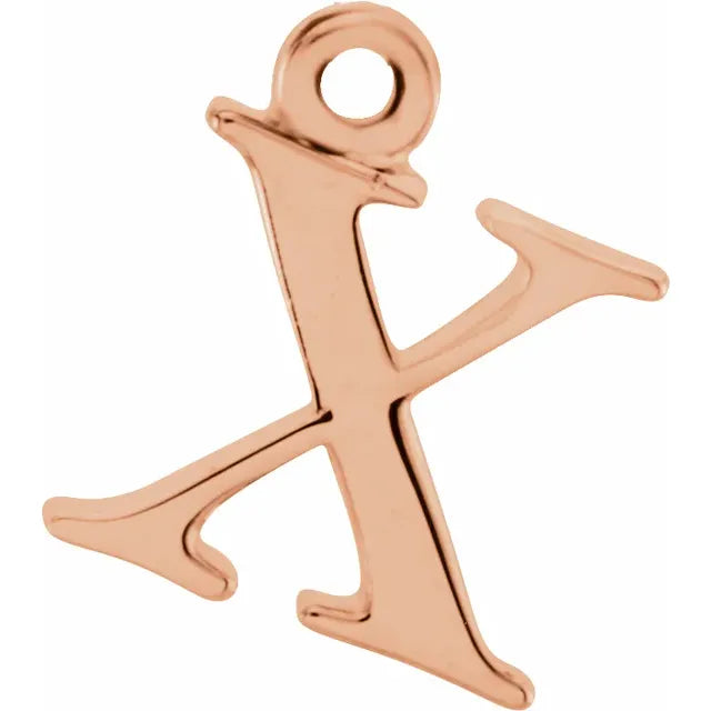 14K Lowercase Initial Dangle