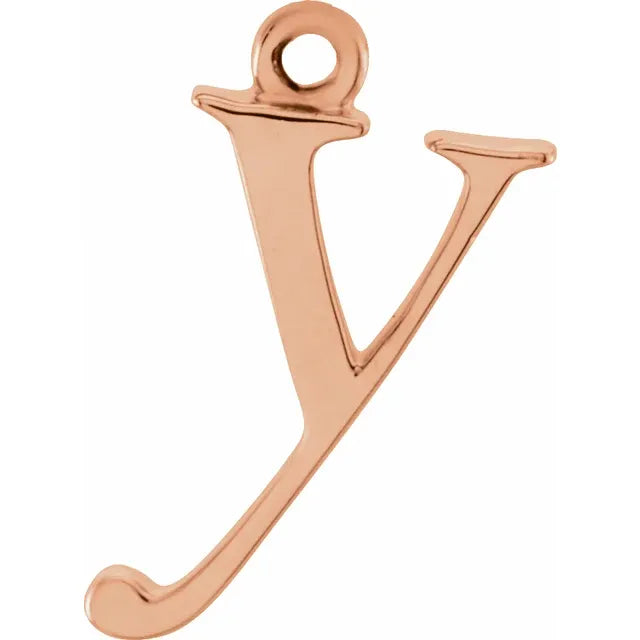 14K Lowercase Initial Dangle