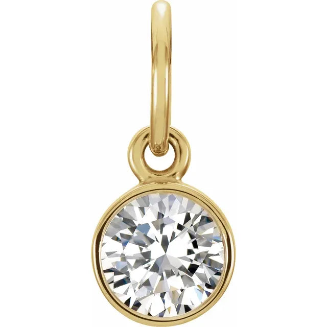 Bezel Birth Stone Dangle