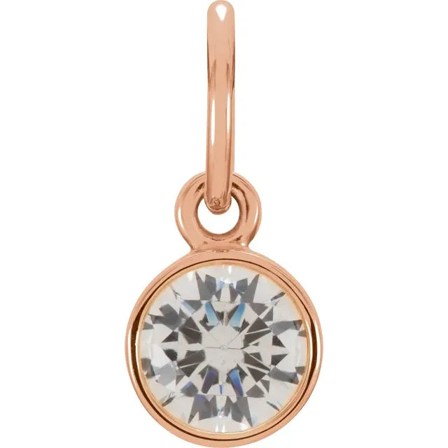Bezel Birth Stone Dangle