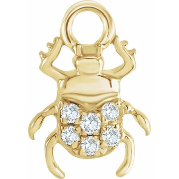 Natural Diamond Beetle Dangle