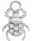 Natural Diamond Beetle Dangle