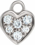 Natural Diamond Petite Heart Dangle
