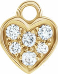 Natural Diamond Petite Heart Dangle