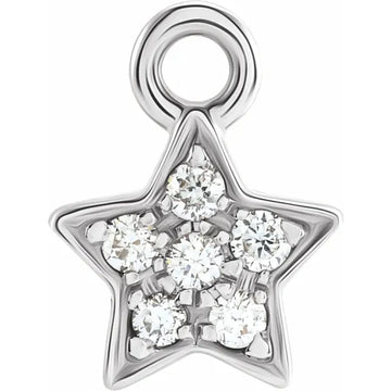 Natural Diamond Petite Star Dangle