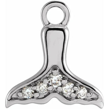 Natural Diamond Whale Tail Dangle