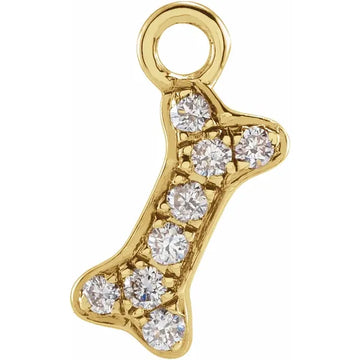 Natural Diamond Dog Bone Dangle