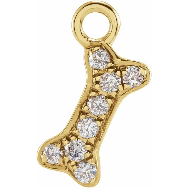 Natural Diamond Dog Bone Dangle
