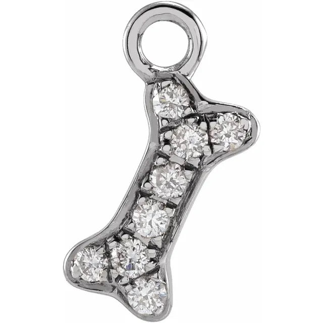 Natural Diamond Dog Bone Dangle