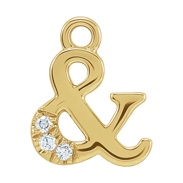 Natural Diamond Ampersand Dangle