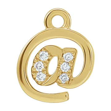 Natural Diamond "@" Dangle