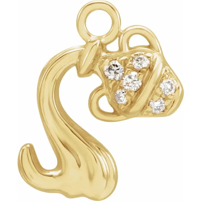 Natural Diamond Petite Zodiac Dangle