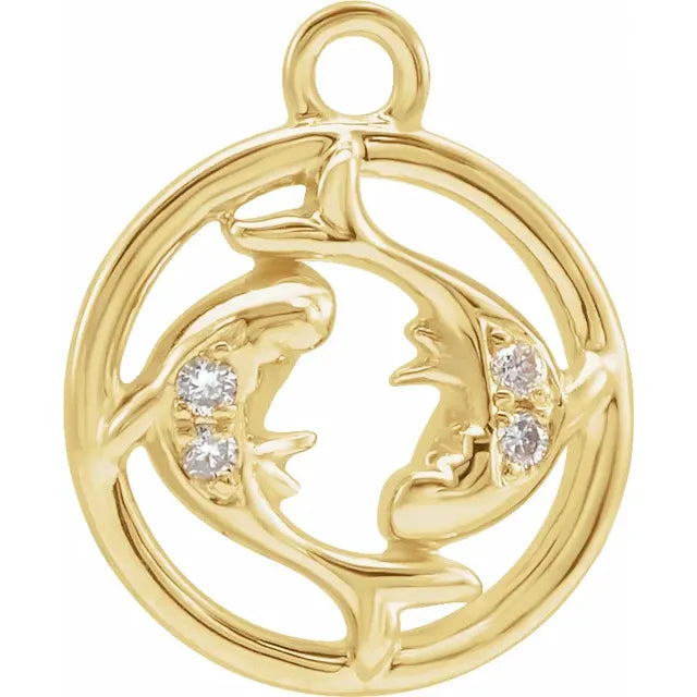 Natural Diamond Petite Zodiac Dangle
