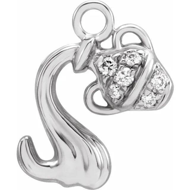 Natural Diamond Petite Zodiac Dangle