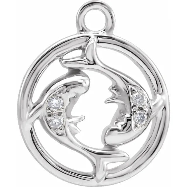 Natural Diamond Petite Zodiac Dangle