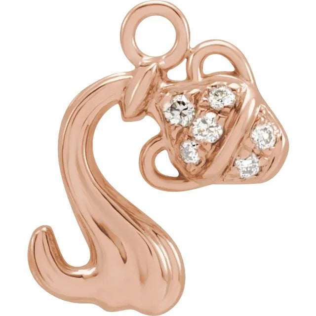 Natural Diamond Petite Zodiac Dangle