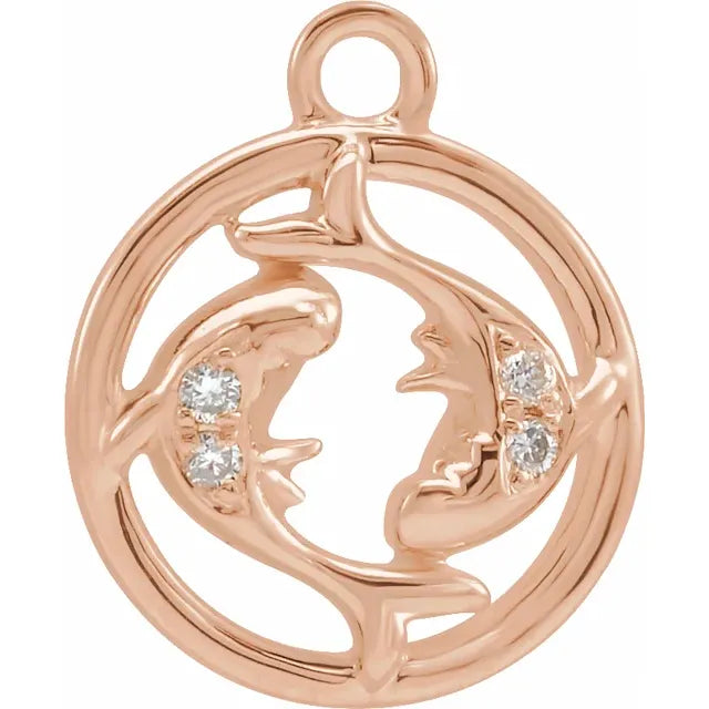 Natural Diamond Petite Zodiac Dangle