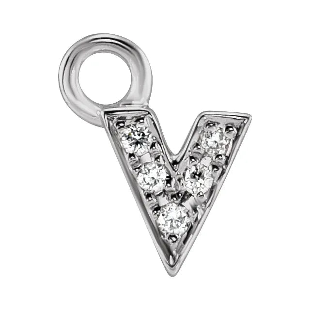 Petite Pavé Lowercase Diamond Alphabet Dangle