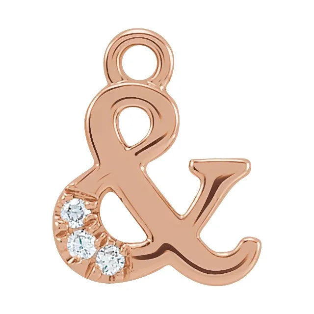 Natural Diamond Ampersand Dangle