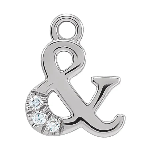 Natural Diamond Ampersand Dangle