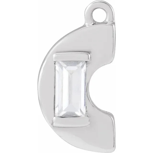 Lab-Grown Diamond Accented Initial Dangle
