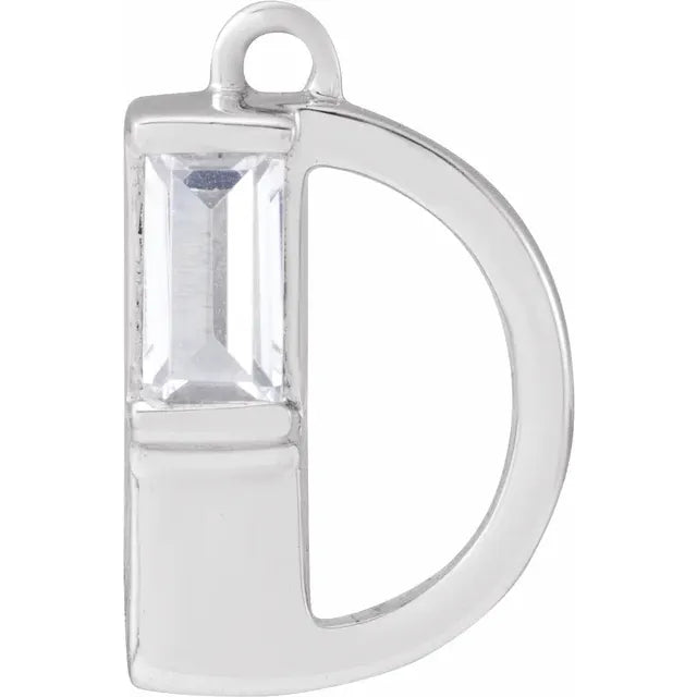 Lab-Grown Diamond Accented Initial Dangle