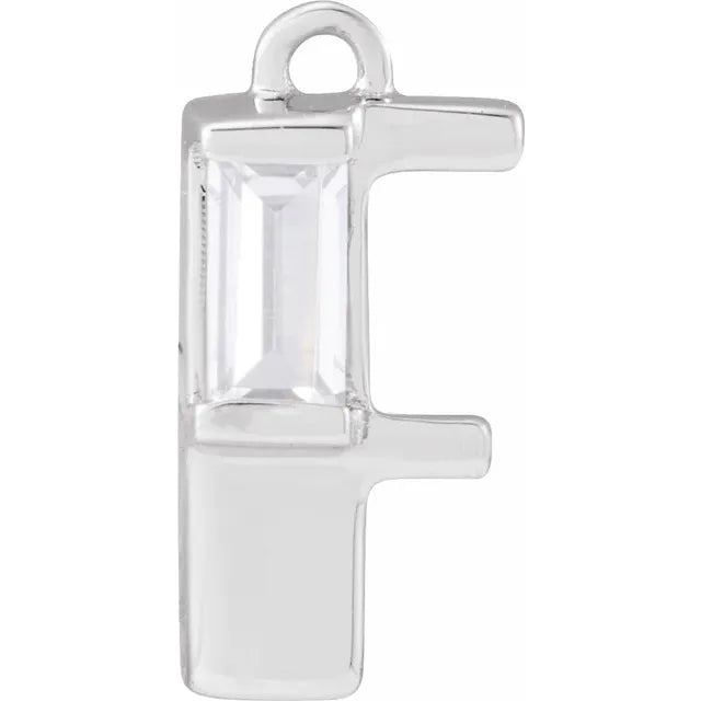 Lab-Grown Diamond Accented Initial Dangle