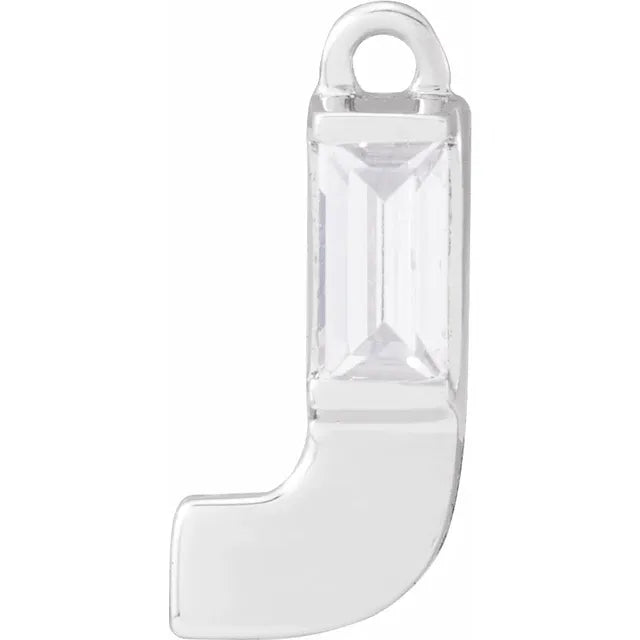 Lab-Grown Diamond Accented Initial Dangle