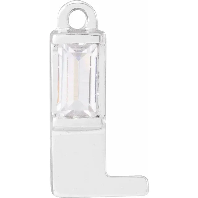 Lab-Grown Diamond Accented Initial Dangle
