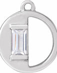 Lab-Grown Diamond Accented Initial Dangle