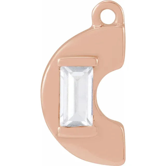 Lab-Grown Diamond Accented Initial Dangle