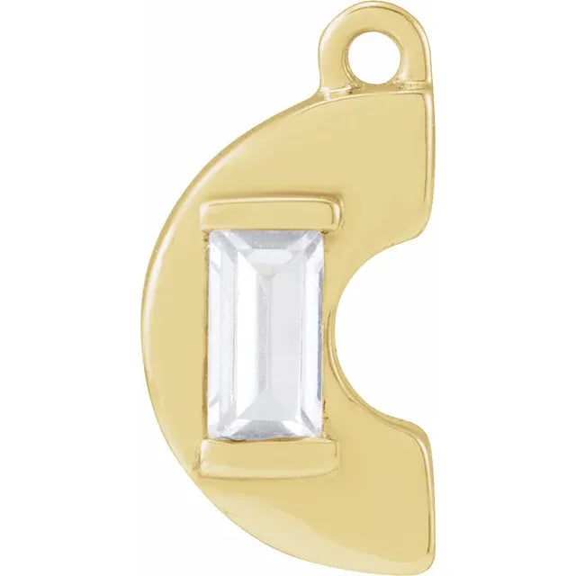 Lab-Grown Diamond Accented Initial Dangle