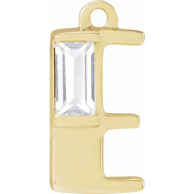 Lab-Grown Diamond Accented Initial Dangle