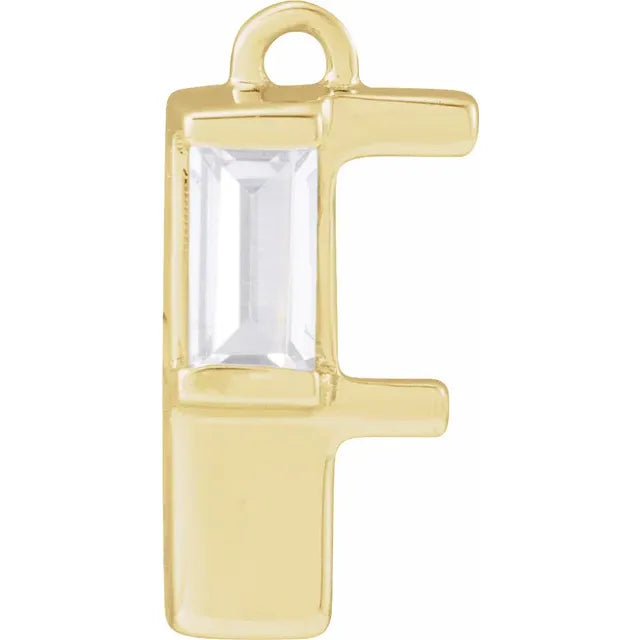 Lab-Grown Diamond Accented Initial Dangle